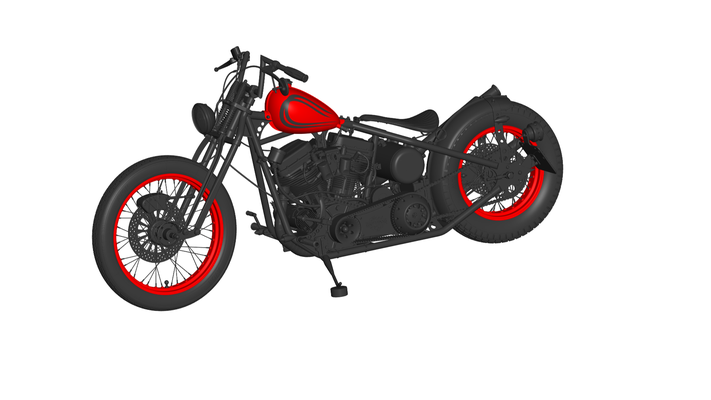 bobber custom motorcycle game - rc yamaha scooter suzuki chopper kawasaki harley davidson ducati bike bicycle 3d print model - Mito3D