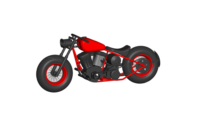 bobber custom motorcycle game - rc yamaha scooter suzuki chopper kawasaki harley davidson ducati bike bicycle 3d print model - Mito3D