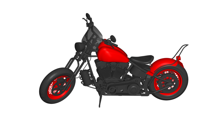 bobber custom motorcycle game - rc yamaha scooter suzuki chopper kawasaki harley davidson ducati bike bicycle 3d print model - Mito3D