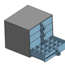 bobbin box - Schublade-box home Spule Schublade nhmaschine nhzeug Nähmaschine sorter die Sortierung spool spule Container 3d print model - Mito3D