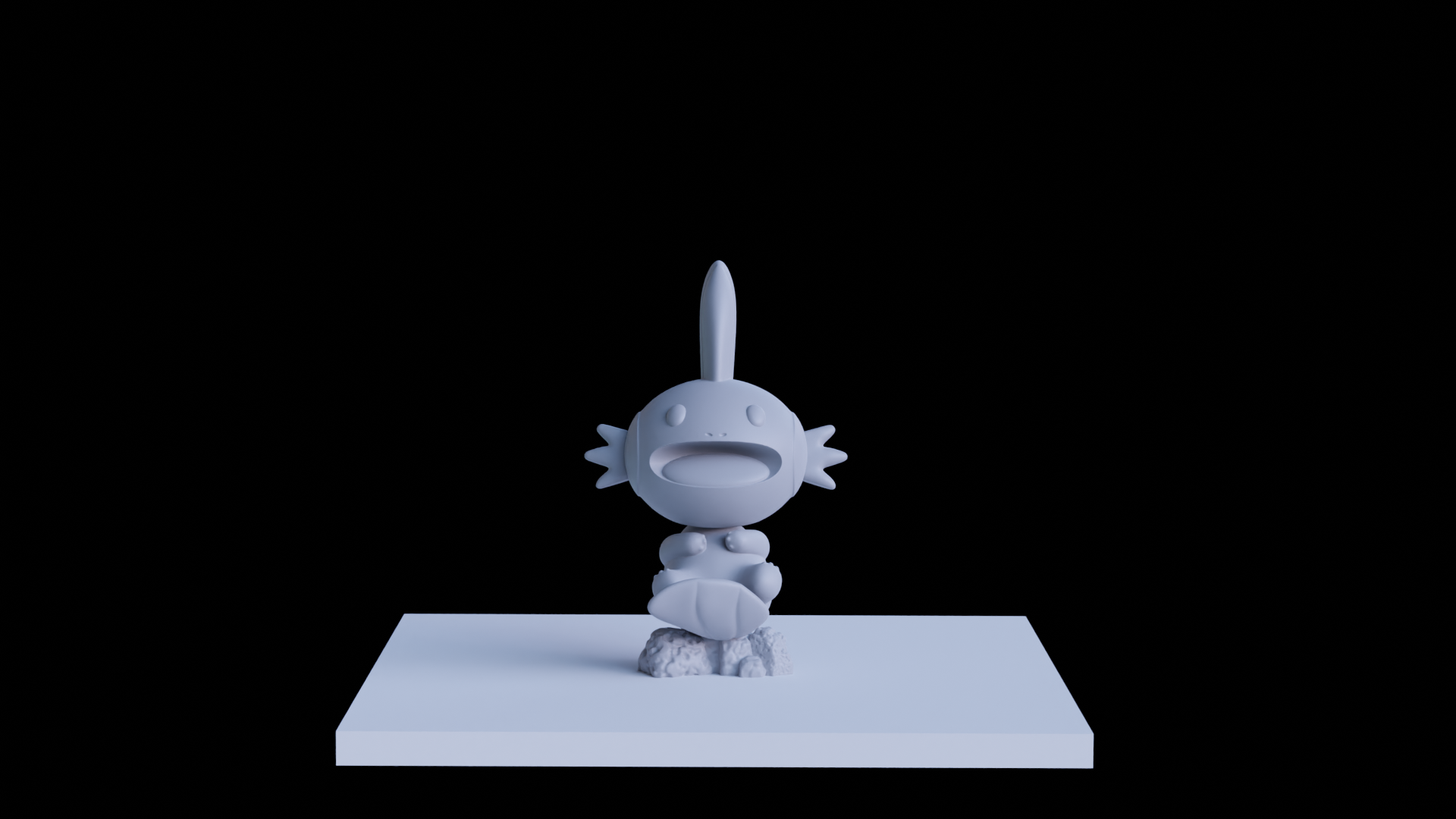 Bobblehead Mudkip Fan Art Pokémon Ornament Haus Büro Geschenk beweglich Kopf 3D print model - Mito3D