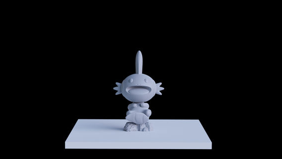 bobblehead mudkip fan art Pokemon ornamento Casa ufficio regalo mobile testa 3d print model - Mito3D