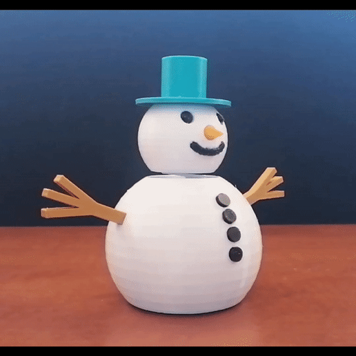 bobblehead snowman 3D print model - Mito3D