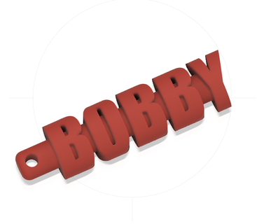 bobby portachiavi presente bobbie 3d print model - Mito3D