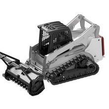 bobcat t870 1 24 scale skidsteer mulcher attachment excavator tools model 3d construction forestry 3d print model - Mito3D