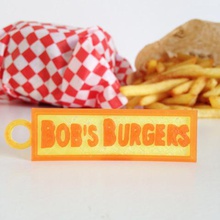 bobs hamburger logo vari Stampato in 3d gene linda chiave a catena keychain tina louise flashforge 3d print model - Mito3D