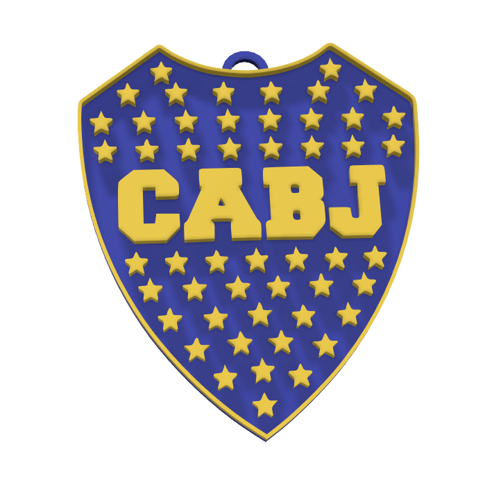 boca júnior chaveiro Vovô futebol brinquedo coleção pingente Argentino escudo 3D print model - Mito3D