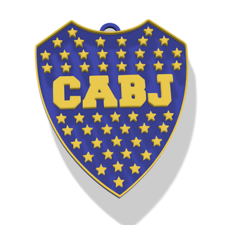 boca junior keychain mouth afa soccer toy collection pendant argentine shield 3d print model - Mito3D