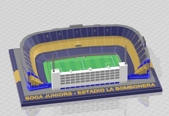 boca juniors bombonera fútbol futebol estadio argentina estreno 3d print model - Mito3D