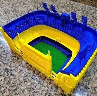 boca juniors bombonera stadium boca's field cabj court xeneixe 12 3d mouth keychain maradona riquelme 3d print model - Mito3D