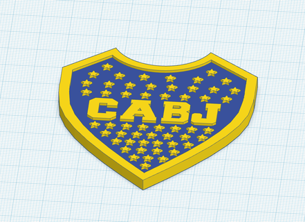boca juniors coat arms Various soccer shield mouth keychain 3d print model - Mito3D