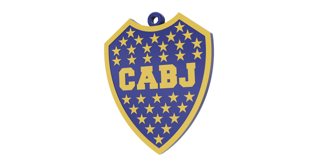 boca juniors keychain color change Jewelry soccer mouth commercial 3d print model - Mito3D