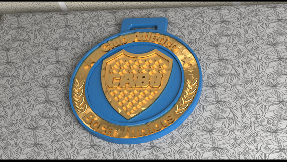 boca juniores medalha futebol esporte caixa doces maradona 3d print model - Mito3D