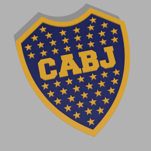 boca juniors escudo varios argentina de fútbol el cabj 3D print model - Mito3D