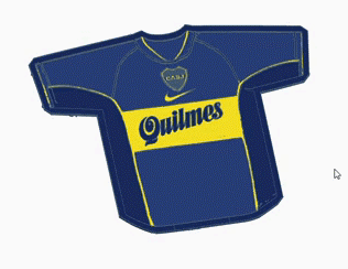 boca juniors shirt modèle 2001 3d print model - Mito3D