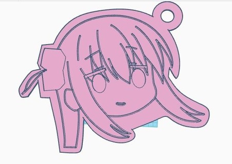 ağızlar Kaya keychain1 anahtarlık anime kol Otaku bocchitherock anahtar 3d print model - Mito3D