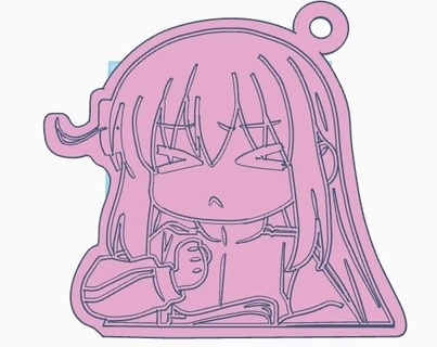 bocchi rock keychain hitori goto anime hitorigoto 3d print model - Mito3D