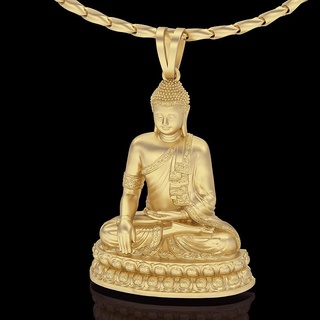 Velhote pingente Budha prata ouro joalheria imprimível 3d modelo tendência moda Projeto zbrush tigre 3d print model - Mito3D