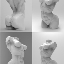 body 0 art toy female sex nude people skin 3d print model - Mito3D