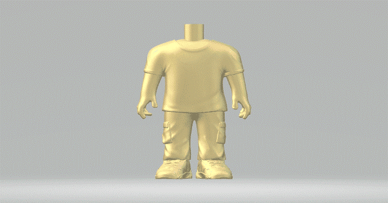 body 103 funko pop man 3d print model - Mito3D