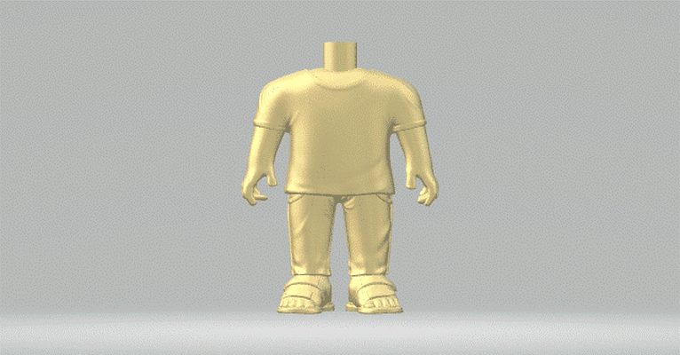 cuerpo 104 funko popular hombre 3d print model - Mito3D