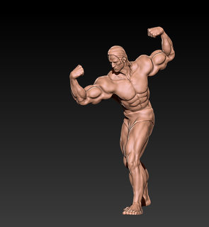 corps constructeur muscle fléchissement muscles 3d print model - Mito3D