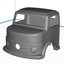 o corpo da cabine do caminhão mercedes 1113 - impressão 3d kipper jogo cab subsídios printable slot scalextric tamiya rc 3d print model - Mito3D
