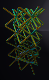 corps centré cubique treillis structure 3d print model - Mito3D