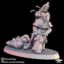 body collector cultist 40k warhammer spacemarine chaplain knight librarian primaris bits emperium 3d print model - Mito3D