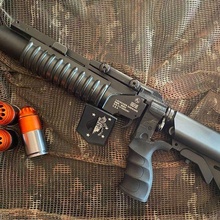 body m230 airsoft pistol grip stock grenade launcher 40mm softair 3d print model - Mito3D