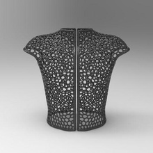 body male voronoi clothing cloth fashion clothes shirt cosplay costume mask art face deco designate parametric 3d print model - Mito3D