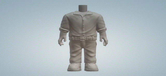 corpo uomo 055 funko pop arte 3d print model - Mito3D