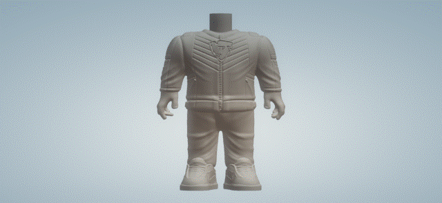 body men 051 3d print model - Mito3D