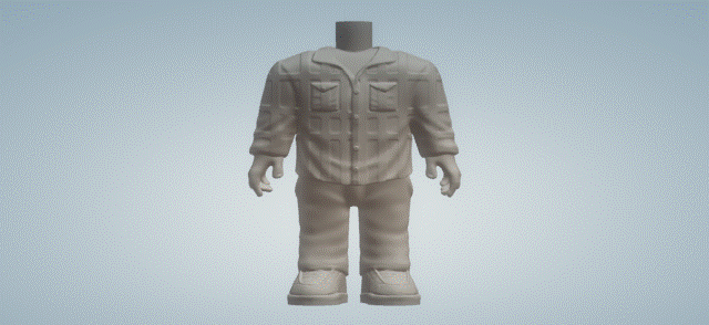 cuerpo hombres 053 3d print model - Mito3D