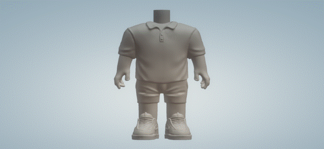 body men 057 3d print model - Mito3D