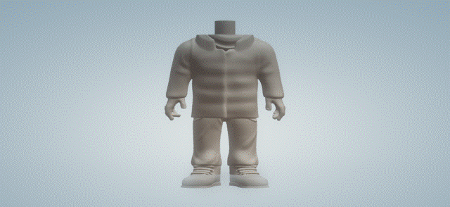 body men 077 3d print model - Mito3D