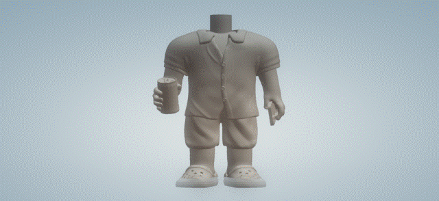 body men 078 3d print model - Mito3D