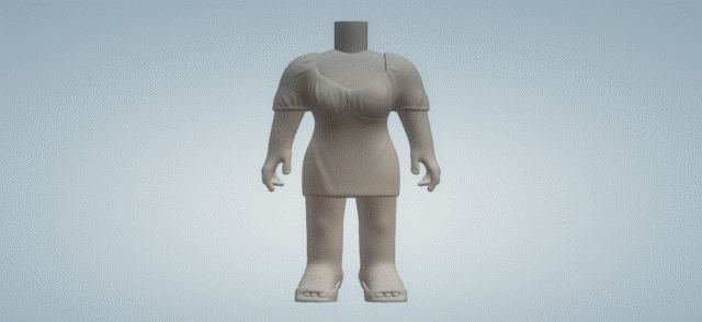 cuerpo mujer 128 3d print model - Mito3D