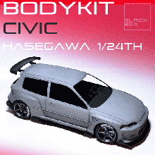 Bodykit staatsbürgerlich hasegawa 1 24 Bausatz Honda eg6 Autoart Aoshima revell tamiya jdm breiter Körper schwarze Box Kit Rennm 3d print model - Mito3D