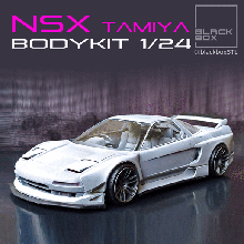 bodykit nsx Tamiya 1 24 Equipo muestra Honda carreras Afinación cohete conejito caja negra amplio cuerpo ancho Fujimi aoshima ruedas calientes tomica postura 3d print model - Mito3D