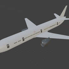 boeing777 Architektur Flugzeug boeing 777 - Spielzeug Kunst 3d print model - Mito3D