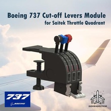boeing 737 cut-off levers module saitek throttle quadrant game b737 airbus cutt off lever fuel start cut 3d print model - Mito3D