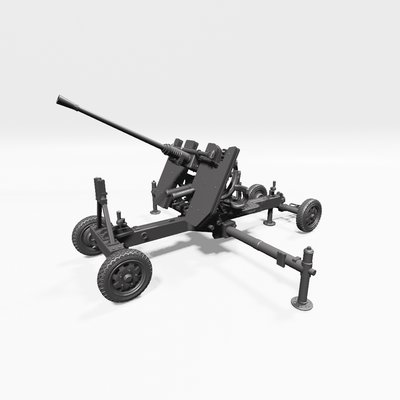 bofors 40mm anti-aircraft gun - wz36 sweden poland ww2 game aa wz36 cannon tank tanks war 28mm 3d print stl vehicle tabletop wargaming boltaction armored scale miniature 3d print model - Mito3D