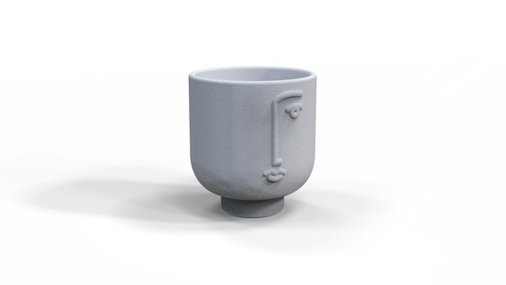 boho abstrait vase visage beauté cuisine décor salon 3d print model - Mito3D