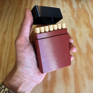 boite etui cigarettes - cigaboite 21 tui box paquet case cigarette tobacco tubes cases holder smoker 3d package pack 3d print model - Mito3D