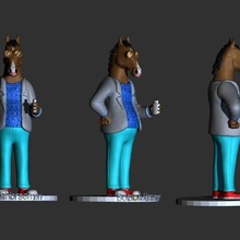 bojack horseman art cartoon 3d print model - Mito3D