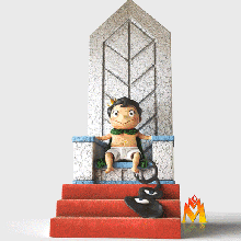 bojji throne ranking rois sama rankingu fanart figurine trône gâteau boji classement Oussama anime dessin animé 3d print model - Mito3D