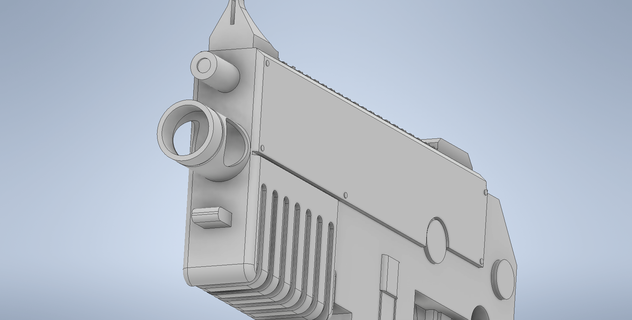bol tgun oyuncak bolter tabanca masa üstü nerf tasarım 3d print model - Mito3D