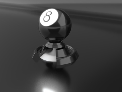 bola 8 lampara palla lampada ball biliardo piscina decorazione 3d print model - Mito3D