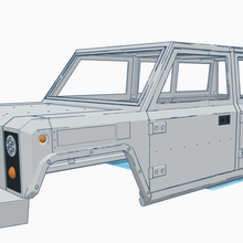 Bollinger b1 conceito elétrico caminhão corpo 3d quadrado 353mm rc escala 3d print model - Mito3D